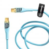 Кабель Essager Interstellar Transparent Design USB Charging Cable Type C to Type C 1 м голубой (EXCTT1-XJ03-P)