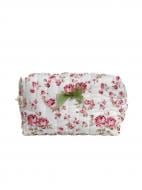 Косметичка MISO accessory середня квадратна стьогана бежева