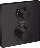 Термостат для скрытого монтажа Hansgrohe ECOSTAT Square термостат для 2х потребителей, с запорно/переключающим вентилем, черный матовый 15714670