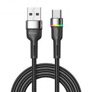 Кабель Essager Colorful LED USB Cable Fast Charging 3A USB-A to Type C 1 м (EXCT-XCD01)