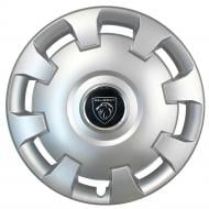 Ковпак для коліс SJS Peugeot NEW 302 R15" 4 шт. срібний (107933)