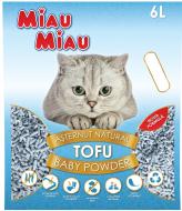 Наповнювач для котячого туалету MIAU MIAU TOFU BABY POWDER 6л