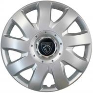 Колпак для колес SJS Peugeot NEW 311 R15" 4 шт. серебряный (107954)