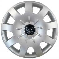 Колпак для колес SJS Peugeot NEW 314 R15" 4 шт. серебряный (107960)