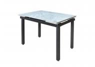 Стол Maximum 1100(1600)x700x800мм мрамор серый/черный