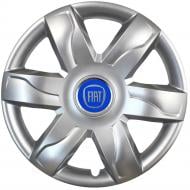 Ковпак для коліс SJS Fiat (синій) 318 R15" 4 шт. срібний (107965)