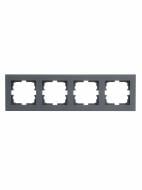 Рамка четырехместная Lezard Vesna горизонтальная шефилд грей 742-3400-149