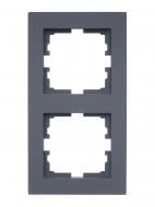 Рамка двухместная Lezard Vesna вертикальная шефилд грей 742-3400-152