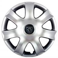 Колпак для колес SJS Peugeot NEW 326 R15" 4 шт. серебряный (107984)