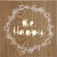 Декор настінний LED Be happy 25x25 см Декор настінний LED Be happy 25x25 см