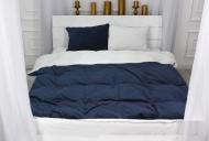 Комплект постільної білизни Велюр Winter Frost 28-0001+28-0006 Bellflower Velvet 175х210 см синій/білий MirSon