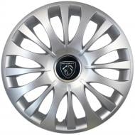 Колпак для колес SJS Peugeot NEW 329 R15" 4 шт. серебряный (107990)