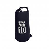 Водонепроникна сумка рюкзак гермомішок з шлейкою на плече Ocean Pack 10 л Black (5535821510)