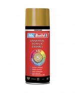 Емаль аерозольна Mr.Build універсальна акрилова RAL 1026 золото глянець 400 мл