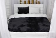 Комплект постільної білизни Велюр Winter Frost 28-0001+28-0007 Oxalis Velvet 143х210 см білий/чорний MirSon