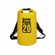 Водонепроницаемый рюкзак/гермомешок с шлейкой на плечо Ocean Pack 20 л Yellow (5153582159)