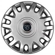 Колпак для колес SJS Peugeot NEW 333 R15" 4 шт. серебряный (108002)