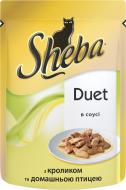 Корм Sheba Duet з кроликом і домашньою птицею в соусі 85 г