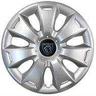 Колпак для колес SJS Peugeot NEW 335 R15" 4 шт. серебряный (108008)