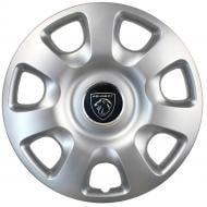 Ковпак для коліс SJS Peugeot NEW 336 R15" 4 шт. срібний (108011)