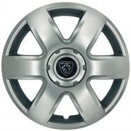 Колпак для колес SJS Peugeot NEW 337 R15" 4 шт. серебряный (108014)
