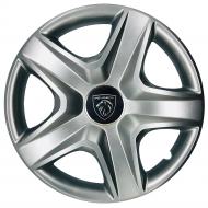 Колпак для колес SJS Peugeot NEW 340 R15" 4 шт. серебряный (108021)