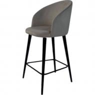 Стул барный TWINSANN Milano 540x520x1030 мм черный / светло-серый