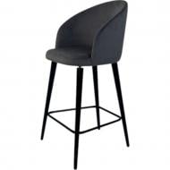 Стул барный TWINSANN Milano 540x520x1030 мм черный / темно-серый