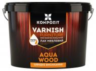 Лак мебельный AQUA WOOD Kompozit шелковистый мат 2,5 л бесцветный