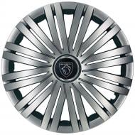 Колпак для колес SJS Peugeot NEW 502 R17" 4 шт. серебряный (108110)