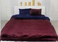 Комплект постельного белья Велюр Winter Frost 28-0006+28-0002 Primula Velvet 2х143х210 см бордовый/синий MirSon