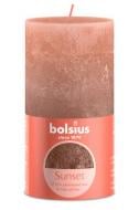 Свеча Рустик столбик SUNSET 130/68 карамельно-медная Bolsius