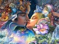 Набор для творчества со стразами с багетом Магическая любовь 40x50 см Діамантові ручки