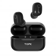 Навушники бездротові вакуумні TOPK Mini TWS 3D stereo, 5.0 Bluetooth з функцією Handsfree чорні (TKT12-BL)