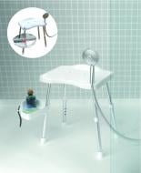 Сиденье для ванной PRIMANOVA с полкой и держателем для душа 30х43 см