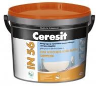Фарба інтер'єрна латексна акрилова Ceresit IN 56 For Kitchen and Bath шовковистий мат білий 1 л
