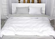 Комплект постельного белья Велюр Winter Terrу 28-0008 Cyrtanthus 220х240 см белый/серый MirSon