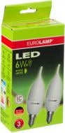 Лампа светодиодная Eurolamp 2 шт./уп. 6 Вт CF37 матовая E14 220 В 3000 К MLP-LED-CW-06143(E)