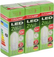 Лампа светодиодная Eurolamp 3 шт./уп. 2 Вт капсульная матовая G9 12 В 3000 К DIY-LED-G4-0227(12)P(3)