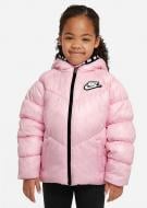 Пуховик для девочек демисезонный Nike CHEVRON SOLID PUFFER JACKET 36H880-A9Y р.6X розовый