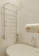 Полотенцесушитель электрический Elna Каскад с полкой 9 (1010х530х290) нержавейка с диммером t