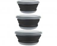 Набор туристической посуды Summit POP BOWL SET BLACK/GREY (3 ШТ.)