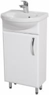 Тумба напольная Aqua Rodos Декор 40 белая с умывальником Элегант 45 Тумба напольная Aqua Rodos Декор 40 белая с умывальником Элегант 45