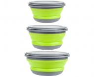 Набор посуды Summit 0,5 л СКЛАДНЫХ МИСОК POP BOWL SET LIME/GREY (3 ШТ.)