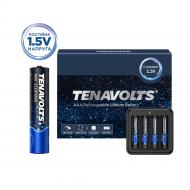 Аккумулятор TENAVOLTS Lithium 1,5 В с зарядным устройством AAA (R03, 286) 4 шт. (1110)