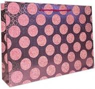 Пакет подарочный 24x34x9 см текстурный розовый