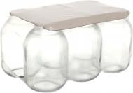 Набір банок для консервування Скляний альянс ТО 82 мм 3 л 6 шт.