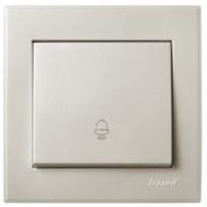 Кнопка кнопочный Lezard Rain без подсветки жемчужно-белый 703-3088-103