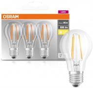 УЦІНКА! Лампа світлодіодна Osram FIL 3 шт./уп. A60 7 Вт E27 3000 К 220 В прозора 4058075819290 (УЦ №3291)