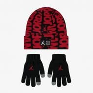 Комплект шапка+перчатки Nike JAN AJ AOP BEANIE SET 9A0792-KR5 р.one size красный